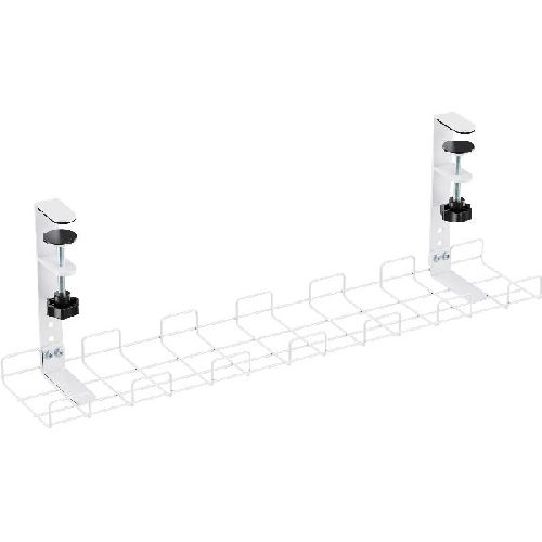 InLine® Kabelführungs-Gitter 60cm für Tischmontage mit Schraubklemmen, weiß 23190H