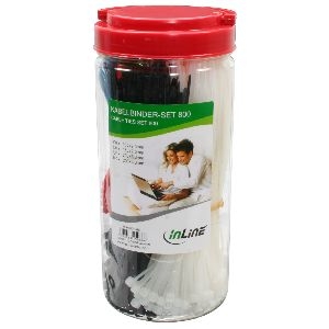 InLine® Kabelbinder-Set, 800 Stück in verschiedenen Farben, inklusive Zange 59978B