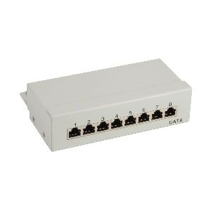 InLine® Patchfeld Cat.6 8-fach, Desktop, grau, RAL7035 76208A