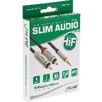 InLine S-99241 InLine® Basic Slim Audio Kabel Klinke 3,5mm ST an 2x Cinch ST, 1m
