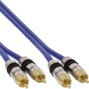 InLine® Cinch Kabel AUDIO, PREMIUM, 2x Cinch Stecker / Stecker, 1m 89701P