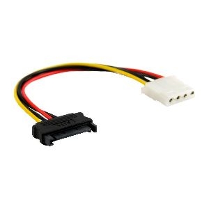 InLine® SATA Stromadapterkabel, 15pol SATA Buchse an 4pol Stecker, 0,30m 29669A