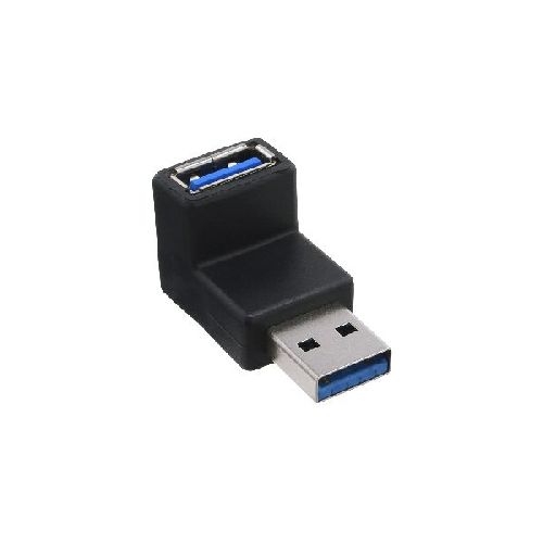 InLine® USB 3.2 Gen.1 Adapter, Stecker A auf Buchse A, gewinkelt 90° 35300R