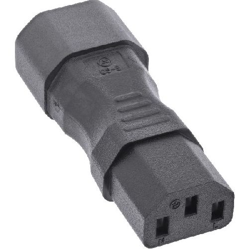 InLine® Netzadapter IEC 60320 C14 / C13, 3pol. Kaltgeräte 16723A