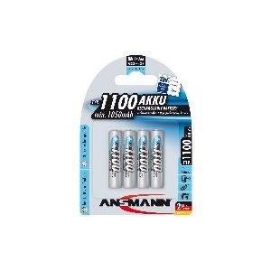 ANSMANN 5035232 NiMH-Akku Micro AAA, 1100mAh, 4er-Pack 01069G