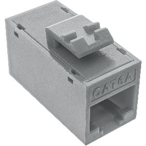 InLine® Keystone RJ45 Buchse/Buchse, ungeschirmt, Cat.6A, 8er Pack, grau 76217