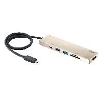 ATEN UH3239 USB-C Multiport Mini-Dockingstation mit Power-Pass-Through 33290L