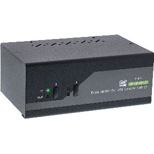 InLine® KVM Desktop Switch, 2-fach, Dual-Monitor DP 1.2, 4K, USB 3.0, Audio 63652I