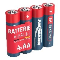 ANSMANN 5015563 RED Alkaline-Batterie, Mignon (AA), LR6, 4er Pack 01058C