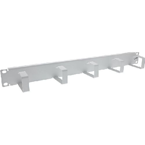 InLine® 19 Kabelführungspanel, 5 kleine Bügel, RAL7035, grau 19110B