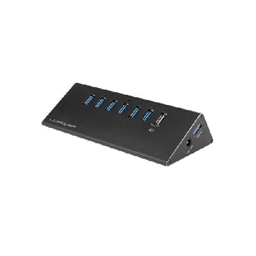 LC-Power LC-HUB-ALU-2B-7, 6-fach USB 3.0-Hub, Aluminium 33393E
