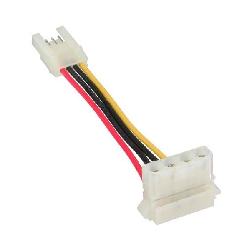 InLine® Stromadapter, 8,89cm (3,5) Buchse zu 13,34cm (5,25) Stecker gewinkelt 26622