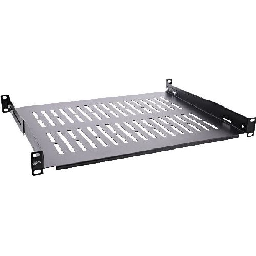 InLine® 19 Fachboden, 350mm, 50kg, 1HE, RAL 9005 schwarz 19114C