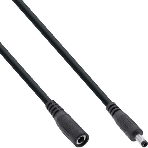InLine® DC Verlängerungskabel, 4,0 x 1,7 mm, AWG 18, schwarz, 5 m 26905C