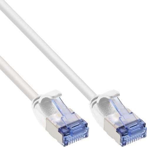 InLine® Patchkabel slim, U/FTP PiMf, Cat.6A, weiß, 0,3 m 71933W