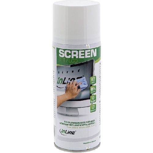 InLine® Schaumreiniger für Bildschirme mit Antistatik-Effekt, 400ml 43204A