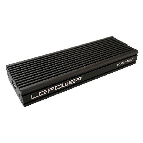 LC-Power LC-M2-C-MULTI M.2-SSD-Gehäuse (NVMe &amp; SATA), USB 3.2 Gen.2x1, schwarz 00077B