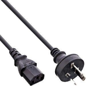 InLine® Netzkabel, Netzstecker Australien auf Kaltgerätestecker C13, 0,5m 16650D
