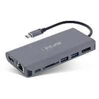InLine® 7-in-1 USB-C Dockingstation, HDMI, DisplayPort, USB 3.2, SD, MST, PD 33277