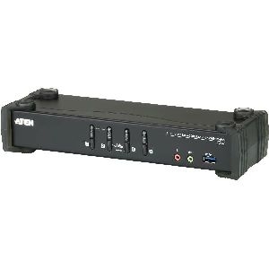 ATEN CS1924 KVMP-Switch 4-fach, DisplayPort, USB 3.0, für 4 Displays, 4K 63602C