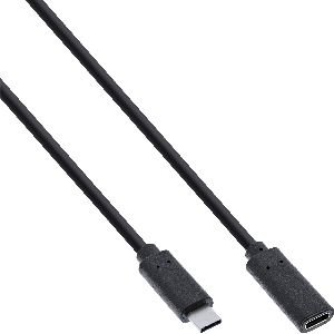 InLine® USB 3.2 Gen.1x2 Kabel, USB-C Verlängerung ST/BU, schwarz, 2m 35772