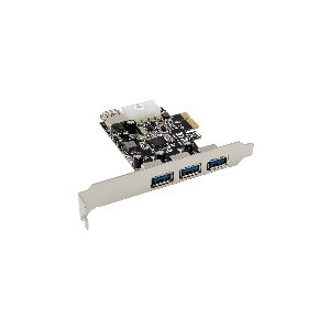 InLine® PCIe Karte, 3x+1x USB 3.2 Gen.1, Molex kompatibler 4-Pin Stromanschluss 76662D