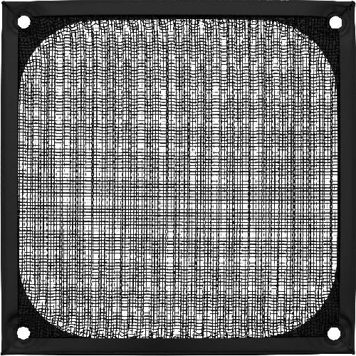 InLine® Lüftergitter, Aluminium Filter, 120x120mm, schwarz 33370S