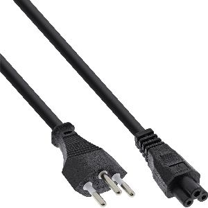 InLine® Netzkabel für Notebook, Schweiz, 3pol Kupplung, 2m 16656C