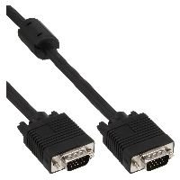 InLine® S-VGA Kabel, 15pol HD Stecker / Stecker, schwarz, 0,3m 17803B