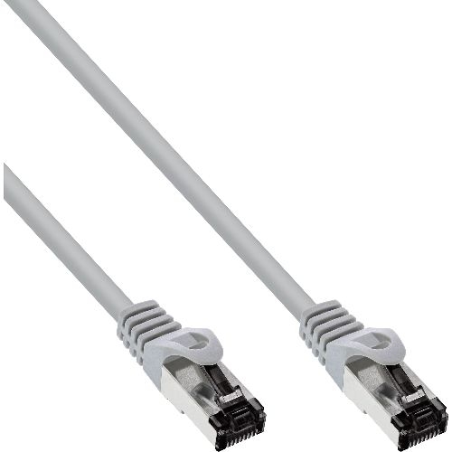 InLine® Patchkabel, S/FTP (PiMf), Cat.8.1, 2000MHz, halogenfrei, grau, 0,25m 78822
