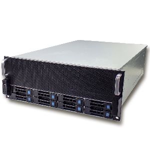 FANTEC SRC-4080X08, 4HE 19"-Servergehäuse 8x SAS & SATA ohne Netzteil, 680mm 19451K