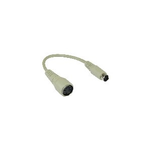 InLine® Tastatur-Adapterkabel, 5pol DIN-Buchse an PS/2-Stecker, Länge: ca. 10cm 39340