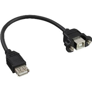 InLine® USB 2.0 Adapterkabel, Buchse A auf Einbaubuchse B, 0,20m 33441F