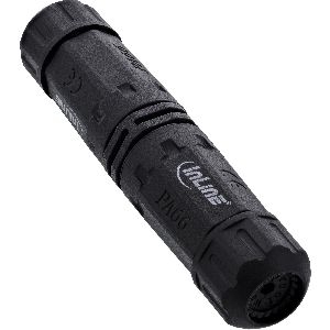 InLine® Netzkabelkupplung, IP68, 3-polig, 2-Wege, M20, schwarz 69927T
