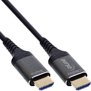 InLine® HDMI AOC Kabel, Ultra High Speed HDMI Kabel, 8K, Aluminium, 15m 17915X