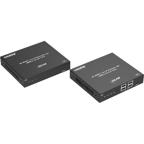 InLine® KVM Extender over IP, HDMI 4K/60Hz, 100m, Set 57886G