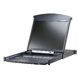 ATEN KL1508AiM DE Cat.5 KVM over IP Switch 8-Port, 17-LCD, Dual-Rail, DE-Layout 60630H