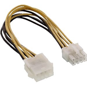 InLine® Strom Verlängerung intern, Netzteil zu Mainboard 8pol. ST / BU, 0,20m 26631