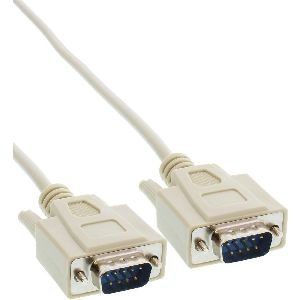 InLine® Serielles Kabel, 9pol Stecker / Stecker, vergossen, 1:1 belegt, 3m 12213