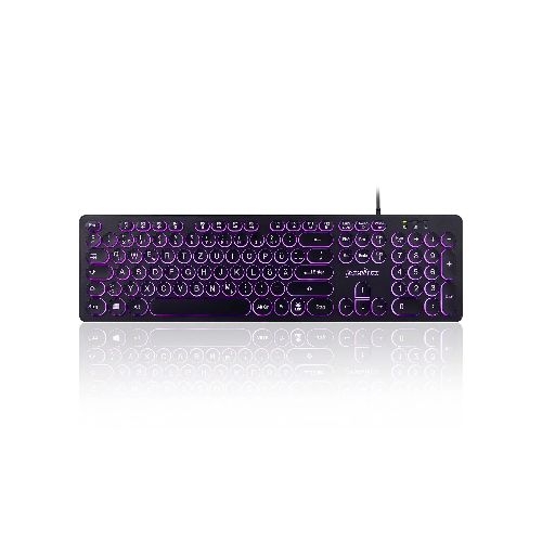 Perixx PERIBOARD-317R, DE, dreifarbig, runde Tasten, kabelgebunden, schwarz 57155U