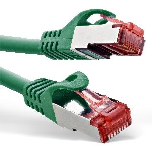 InLine® Patchkabel, S/FTP (PiMf), Cat.6, 250MHz, PVC, Kupfer, grün, 0,25m 76422G