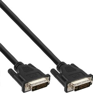 InLine® DVI-I Kabel, digital/analog, 24+5 ST / ST, Dual Link, ohne Ferrite, 0,3m 17794A