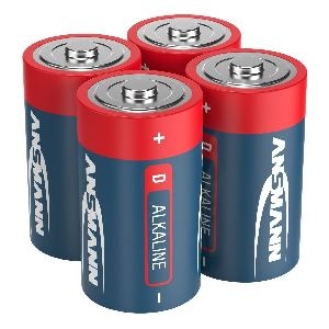 ANSMANN 5015581 RED Alkaline-Batterie, Mono (D), LR20, 4er Pack 01051C