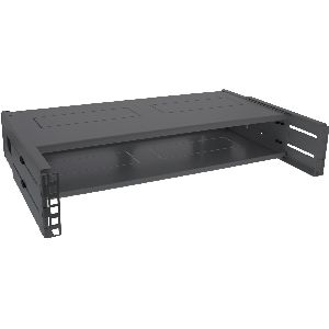 InLine® 19" Rack zur Wandmontage, 2HE, 24-40cm Tiefe, mit Abdeckung, schwarz 19102B