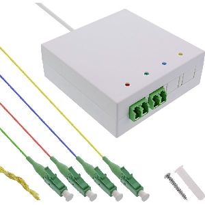 InLine® FTTH Verlängerungsbox vorkonfektioniert 4x LC/APC 9/125µm 40m 88140
