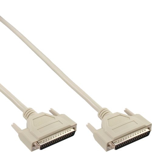 InLine® Serielles Kabel, 37pol Stecker / Stecker, vergossen, 1:1 belegt, 5m 37375