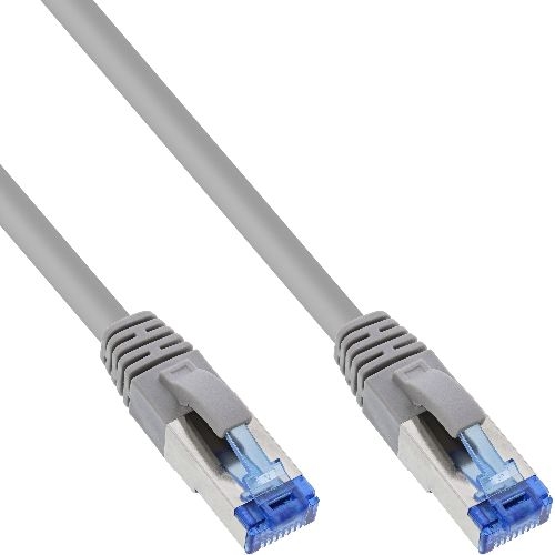 InLine® Patchkabel, S/FTP (PiMf), Cat.6A, halogenfrei, grau, 5m 76805