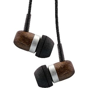 InLine® woodin-ear, In-Ear Headset mit Kabelmikrofon und Funktionstaste, Walnuss 55357