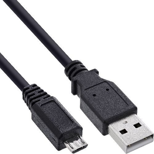 InLine® Micro-USB 2.0 Kabel, USB-A Stecker an Micro-B Stecker, 0,3m 31703U