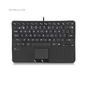 Perixx PERIBOARD-425, DE, Mini USB-Tastatur, Touchpad, 2x Hub, schwarz 57173V
